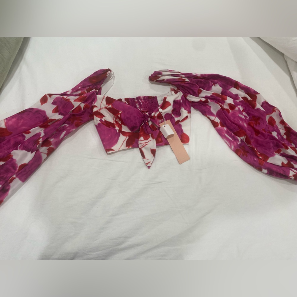 Alice McCall Pink and Red Floral top